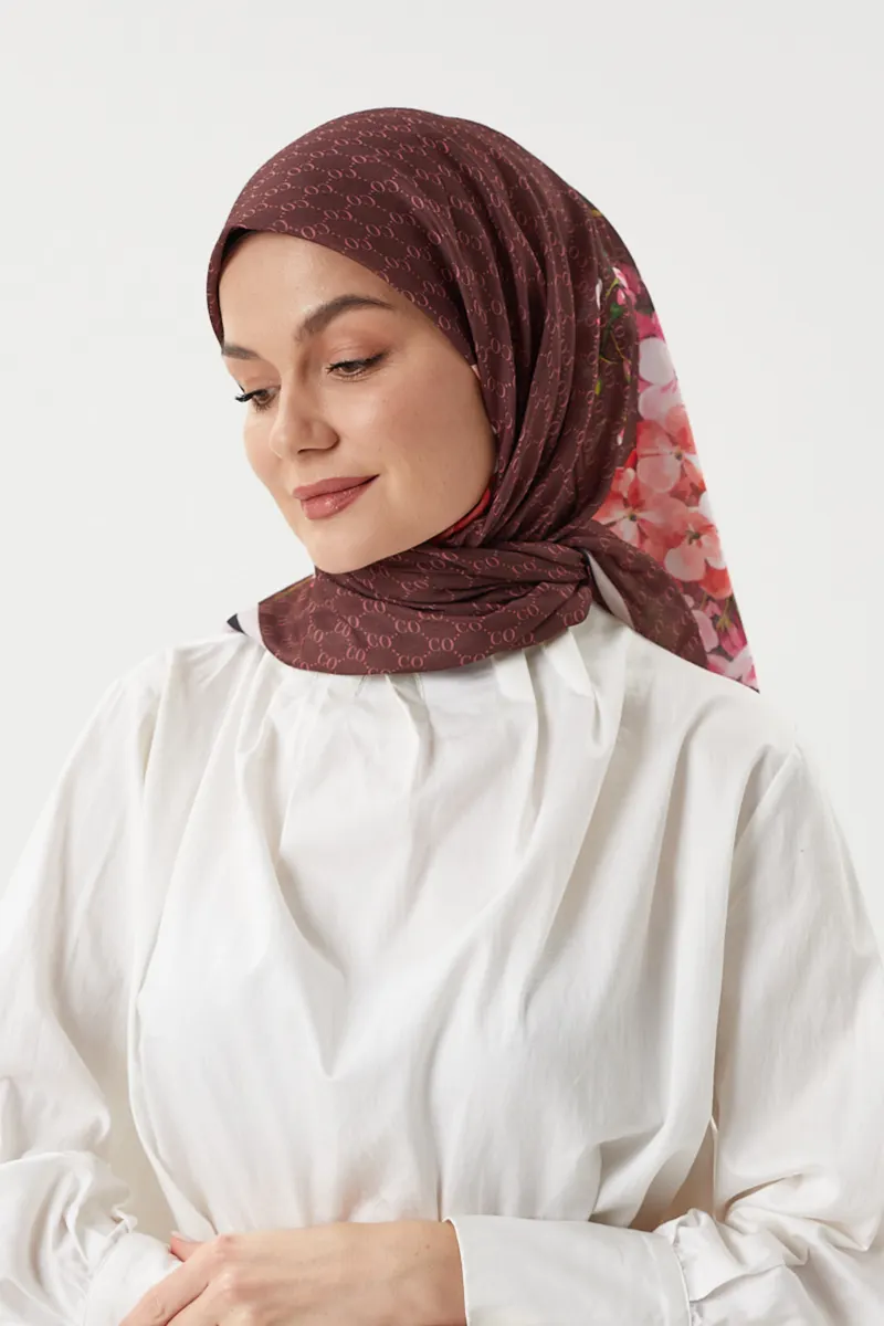 Acı Kahve - Rose Pamuk Eşarp