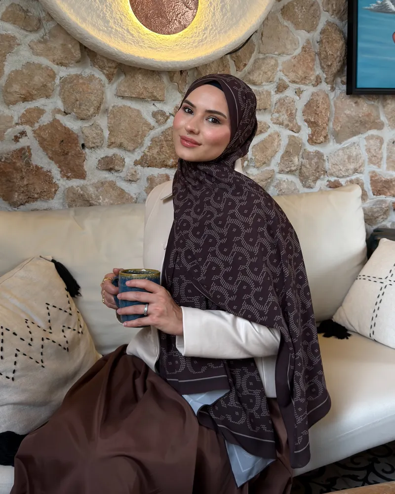 Acı Kahve Select Vual İpek Şal · görsel 4