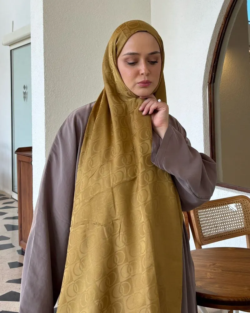Bal Köpüğü Imannoor Küçük Dama Desen Pamuk Jakar Şal