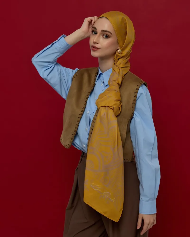 Bal Revanı & Kumral Toprak Harem Rüyası Desen Şal - 48 · görsel 2