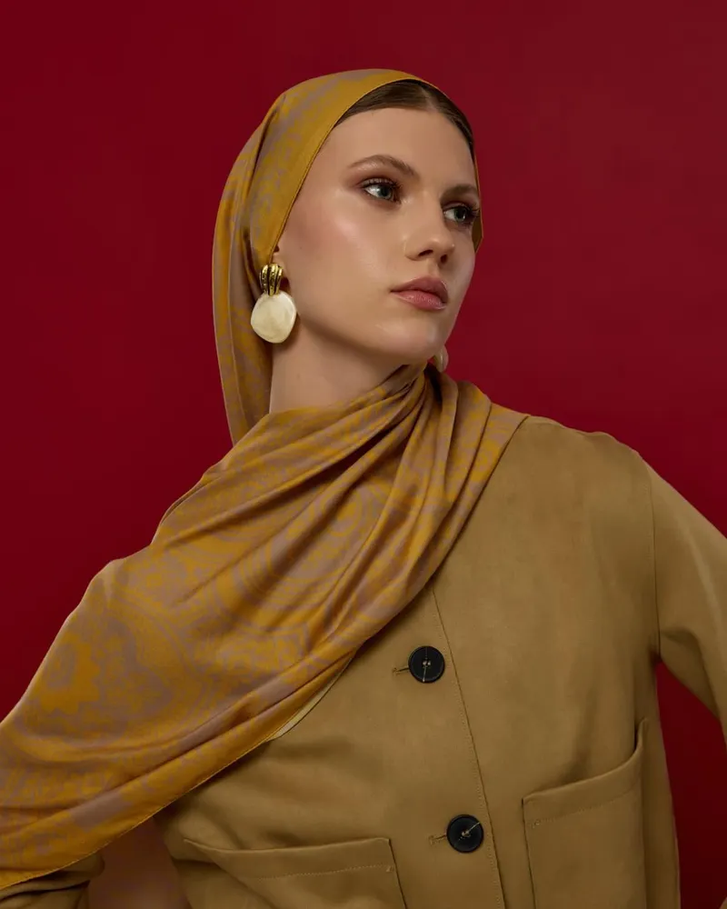 Bal Revanı & Kumral Toprak Sultani Desen Şal - 48