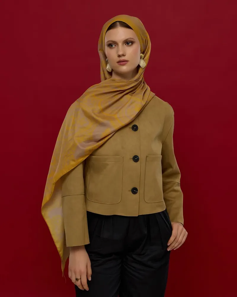 Bal Revanı & Kumral Toprak Sultani Desen Şal - 48