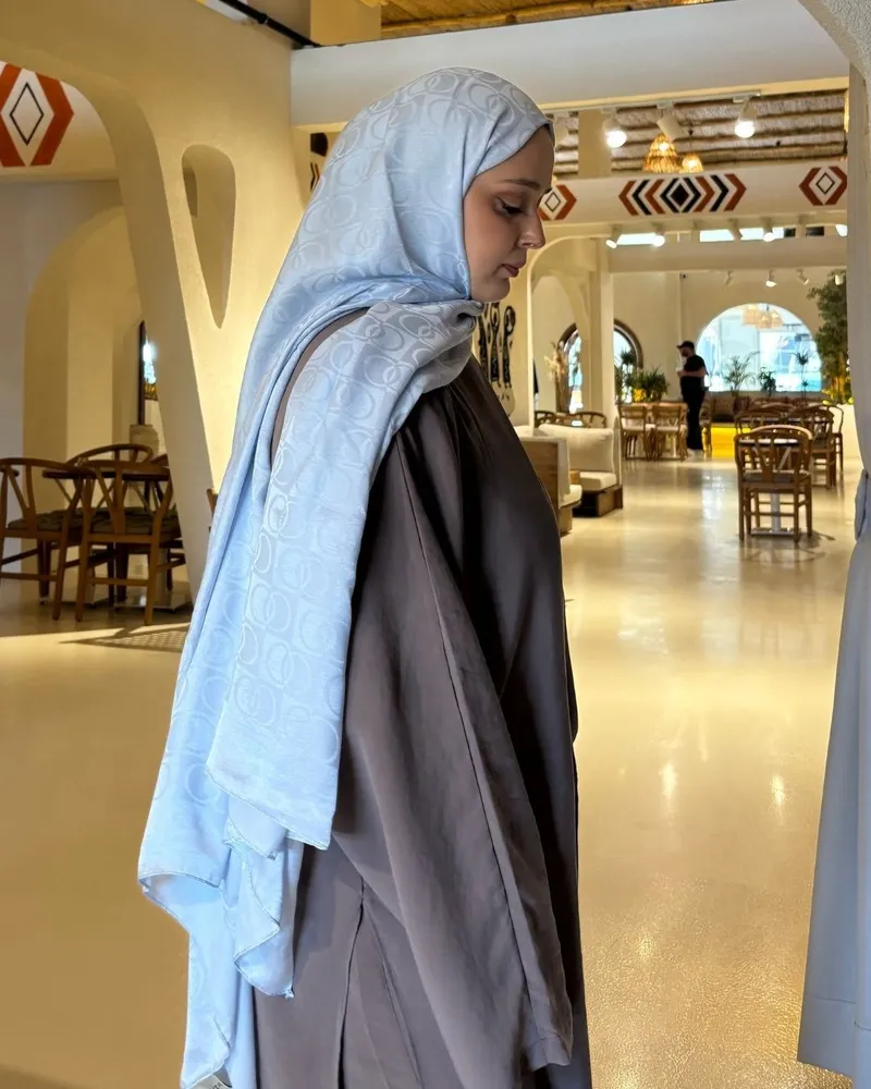 Bebe Mavi Imannoor Küçük Dama Desen Pamuk Jakar Şal · görsel 2