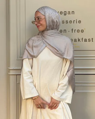 Bej Imannoor Armoni Desen Pamuk Jakar Şal · Bej Imannoor