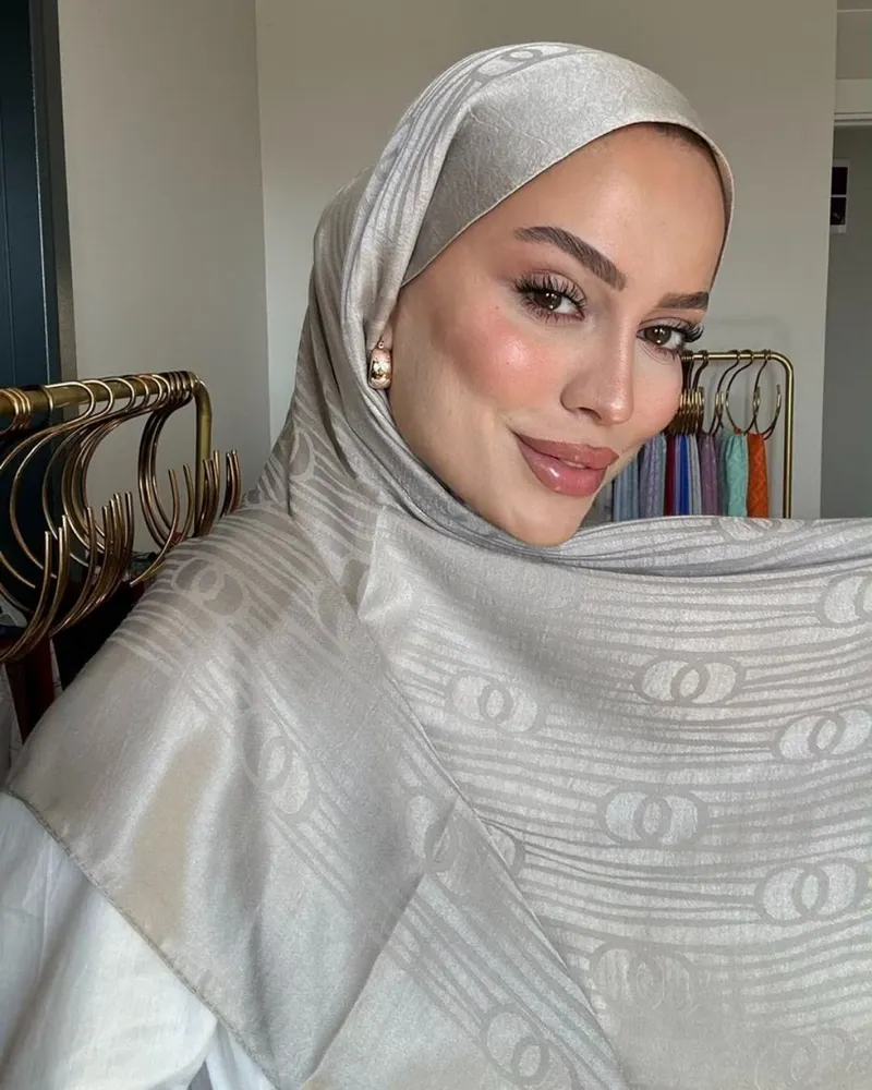 Bej Imannoor Serena Desen Pamuk Jakar Şal · görsel 2