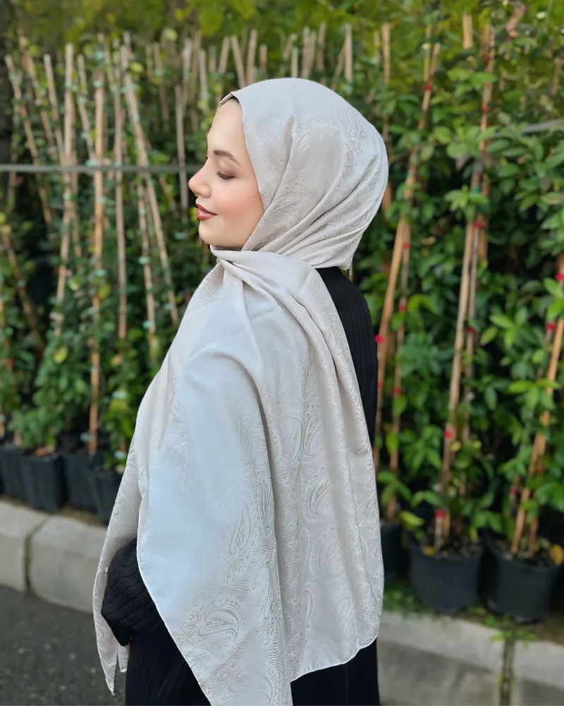 Bej Rumi Desen Jakar Şal