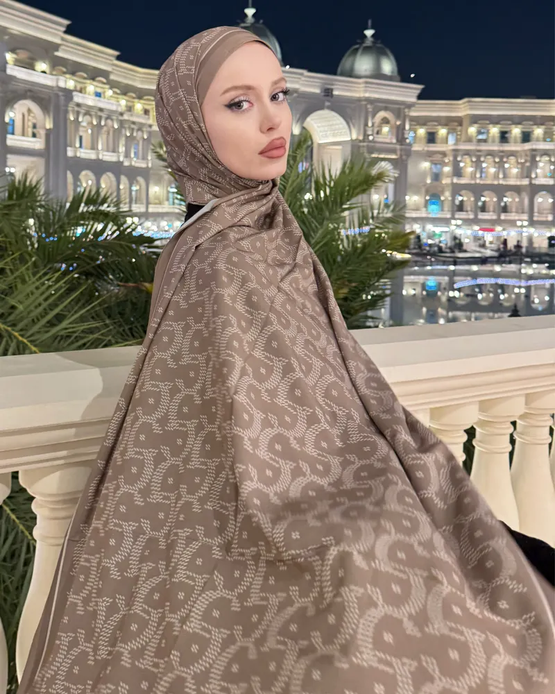 Bej Select Vual İpek Şal