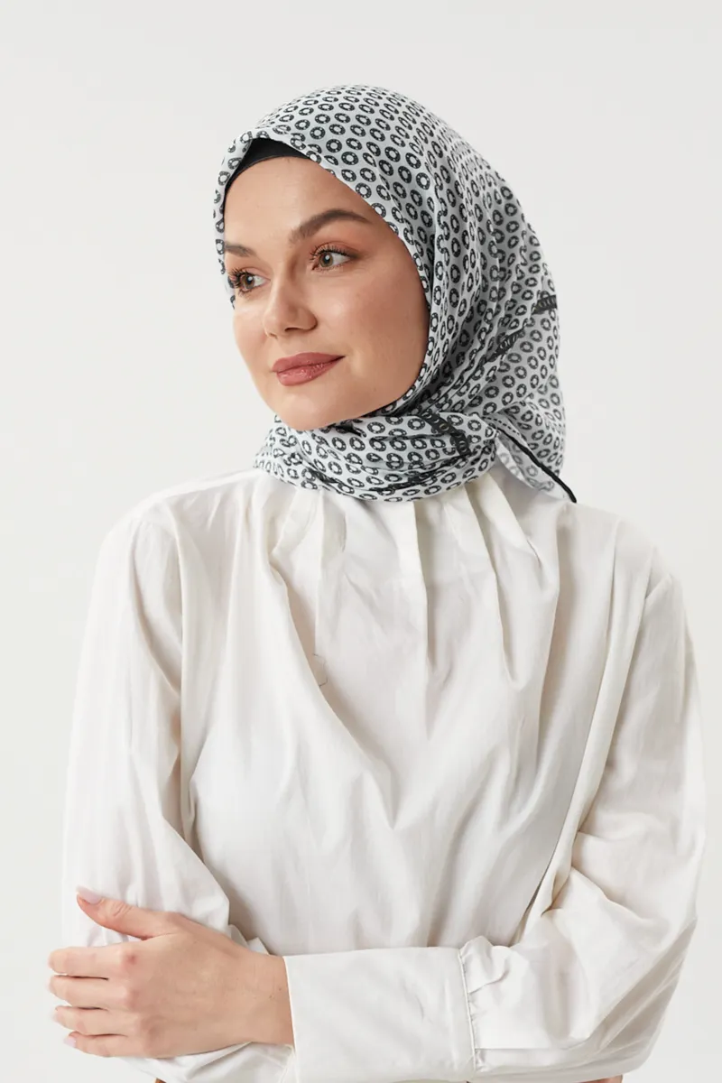 Beyaz - Morocco Pamuk Eşarp