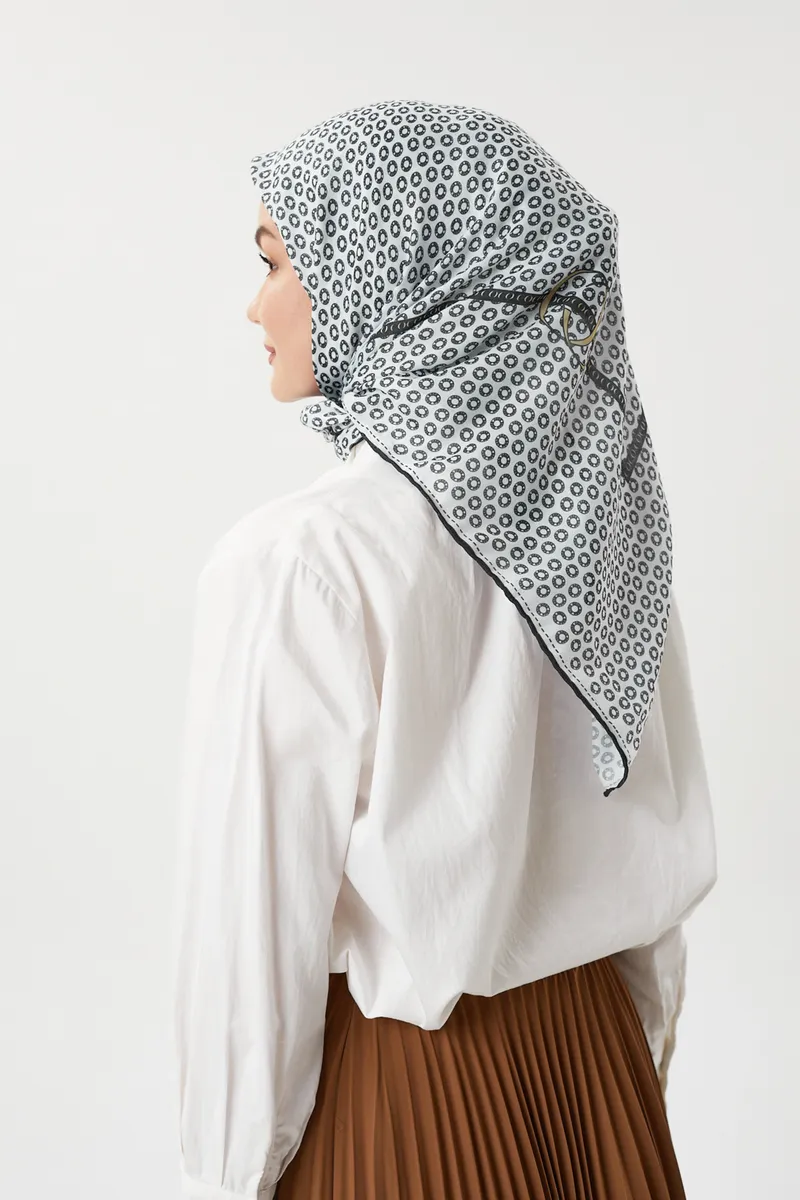 Beyaz - Morocco Pamuk Eşarp