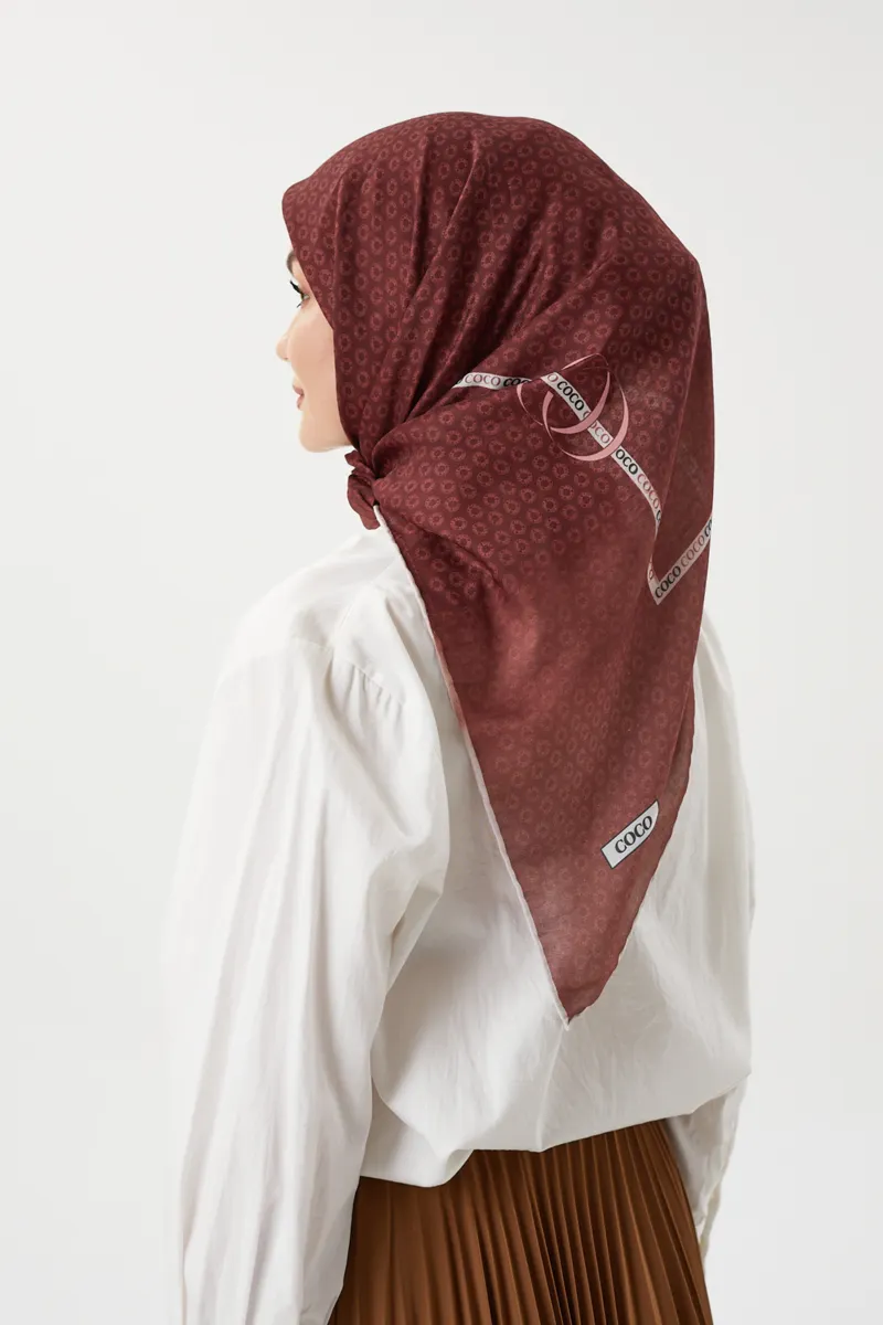 Bordo - Morocco Pamuk Eşarp