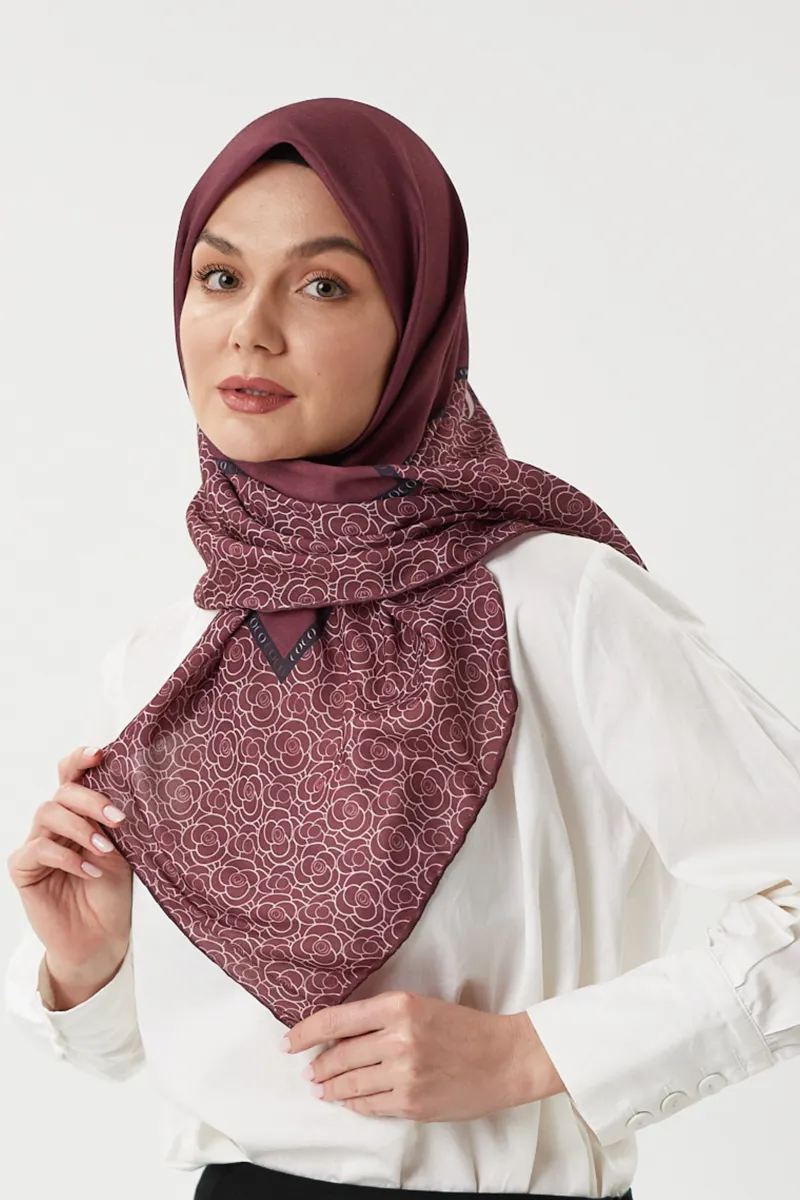 Bordo - Paris Pamuk Eşarp