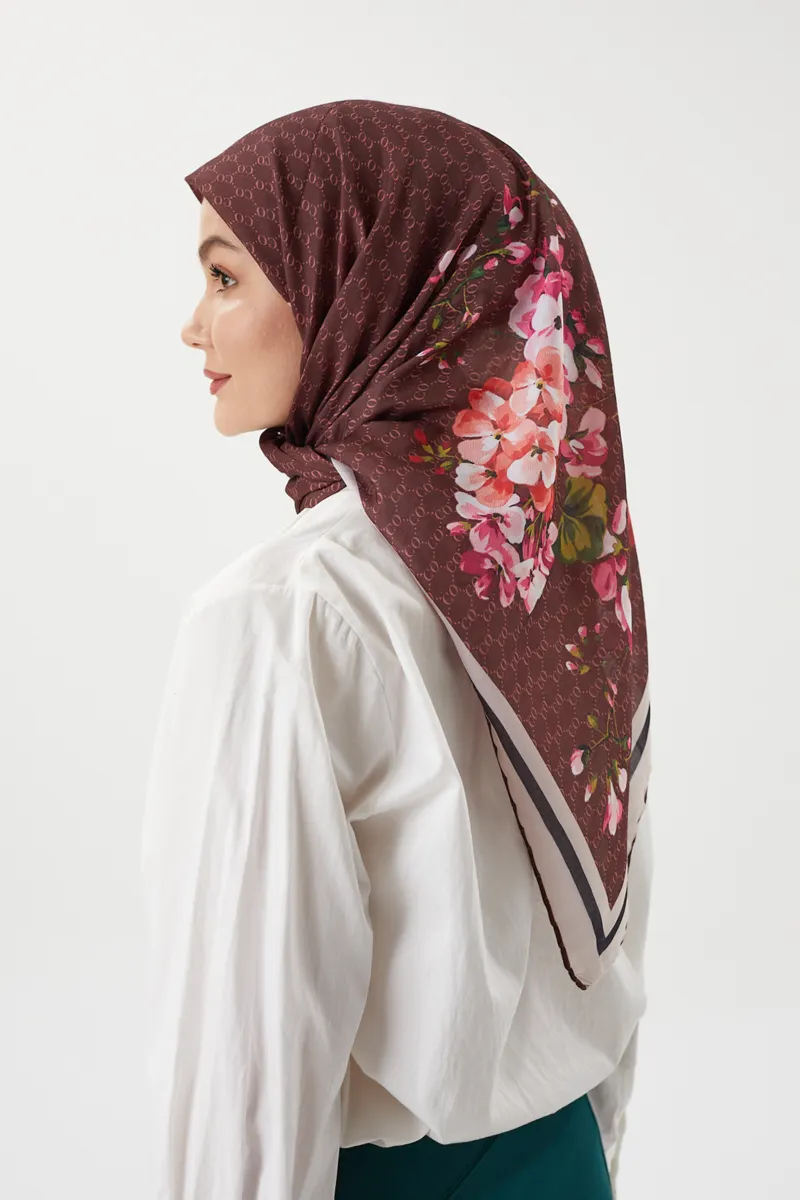 Bordo - Rose Pamuk Eşarp