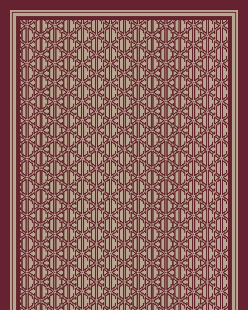 Bordo Signature Vual İpek Şal