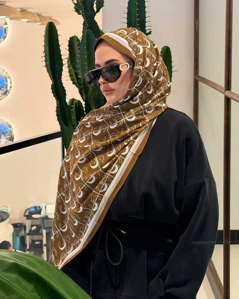 Camel Royal Vual İpek Şal