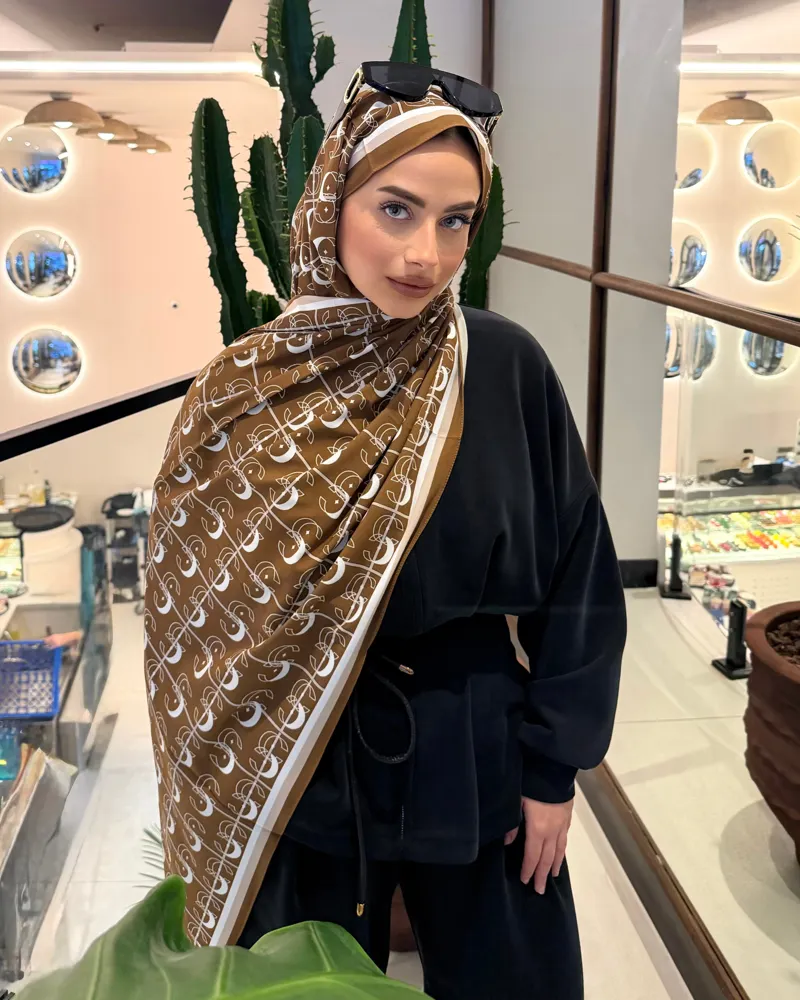 Camel Royal Vual İpek Şal
