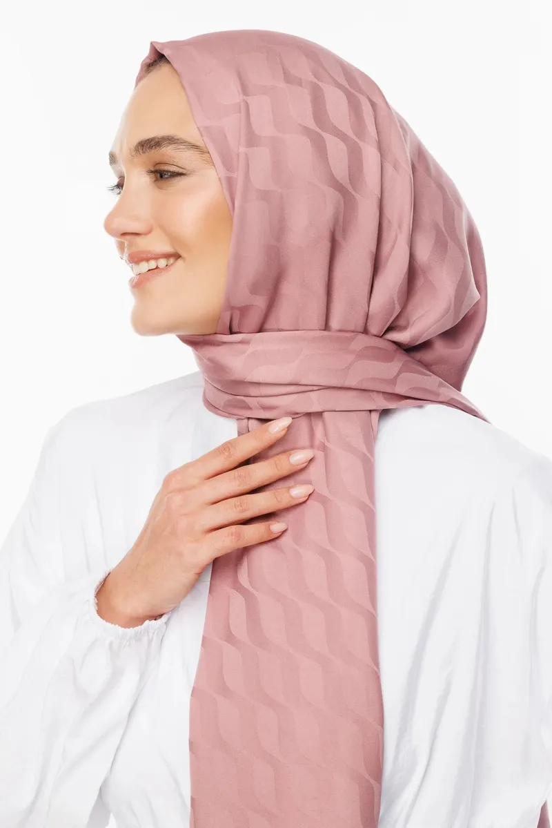 Pudra Dalga Desen İpeksi Jakar Şal · görsel 3