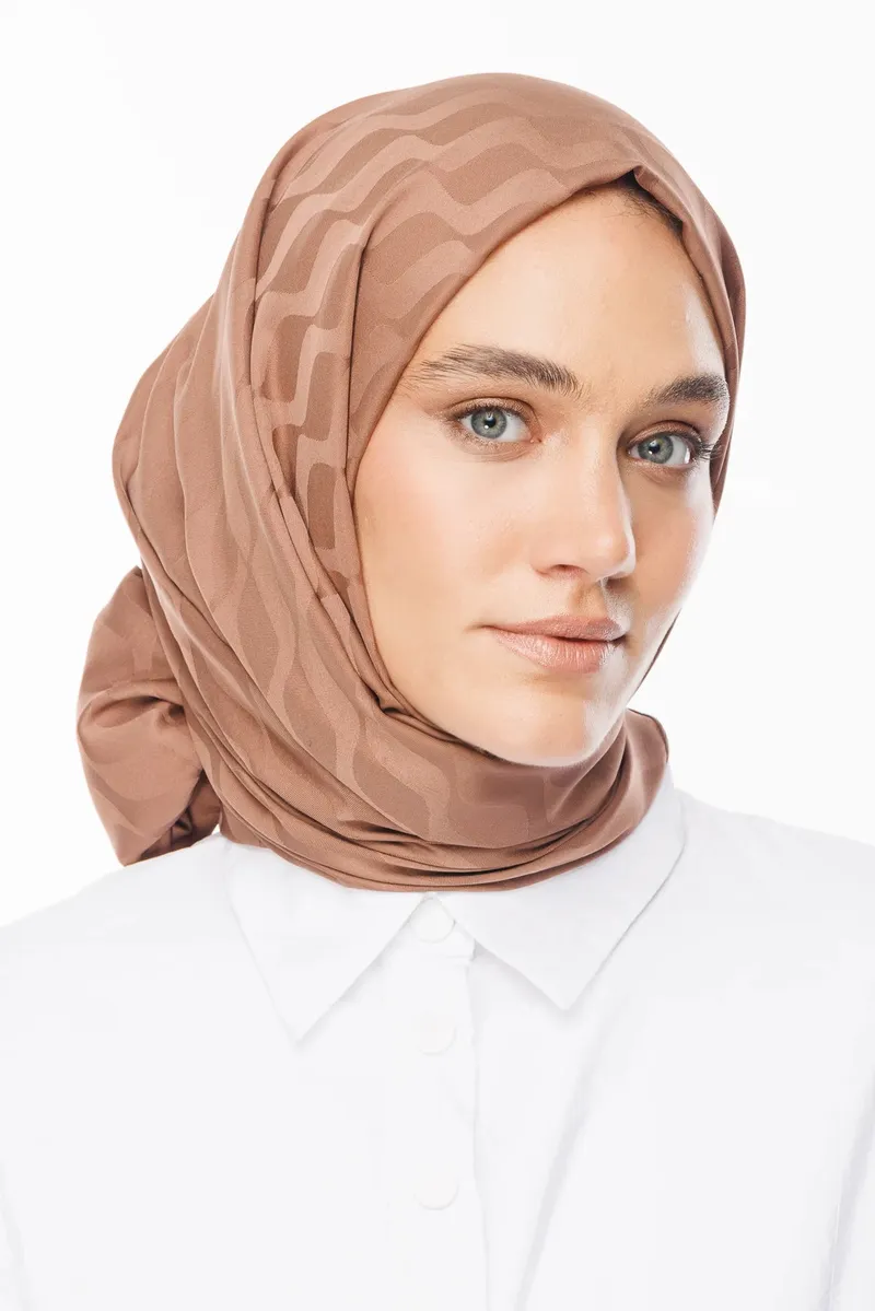 Yalı Dalga Desen İpeksi Jakar Şal · görsel 3