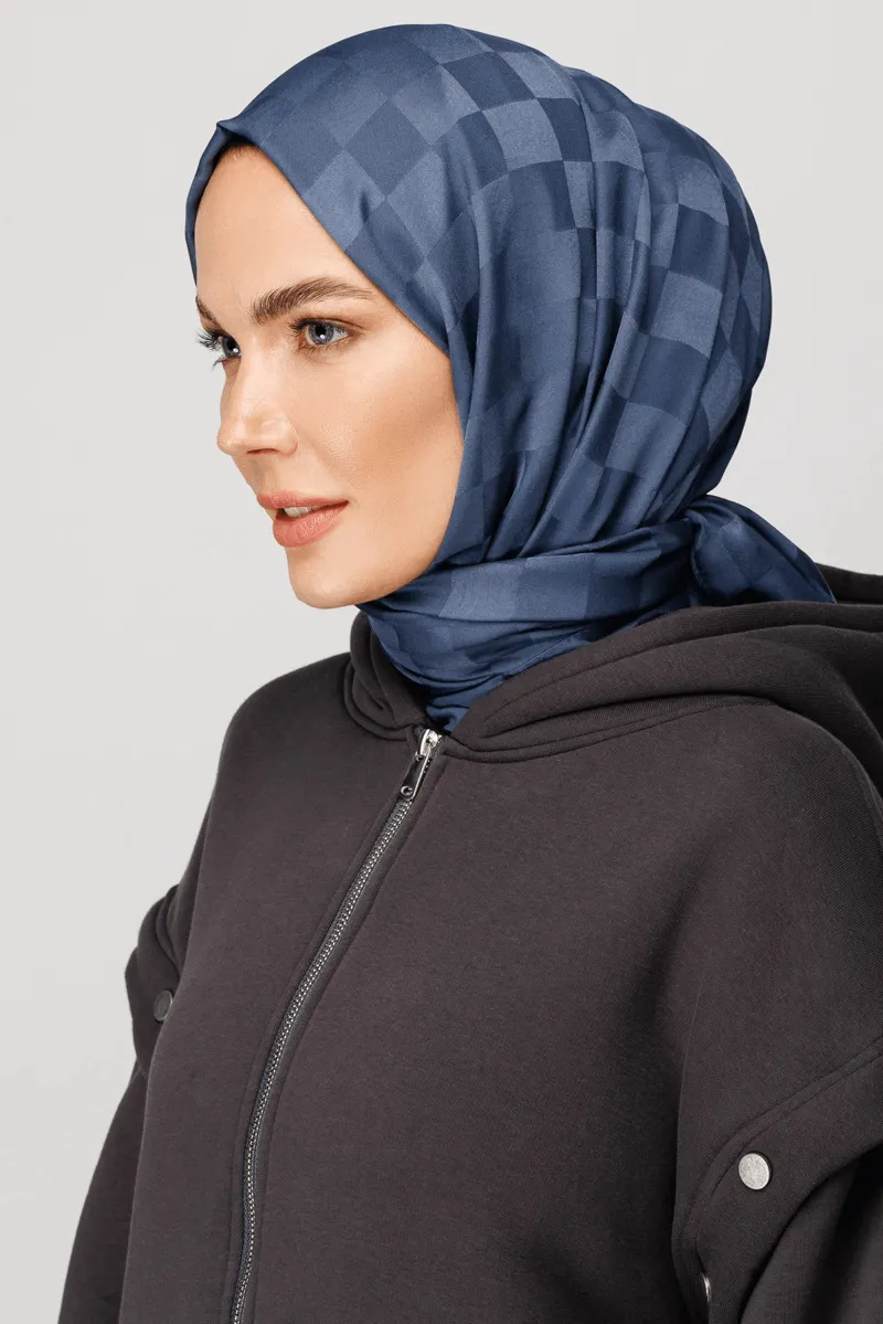 Füme Dama Desen İpeksi Jakar Şal · görsel 2