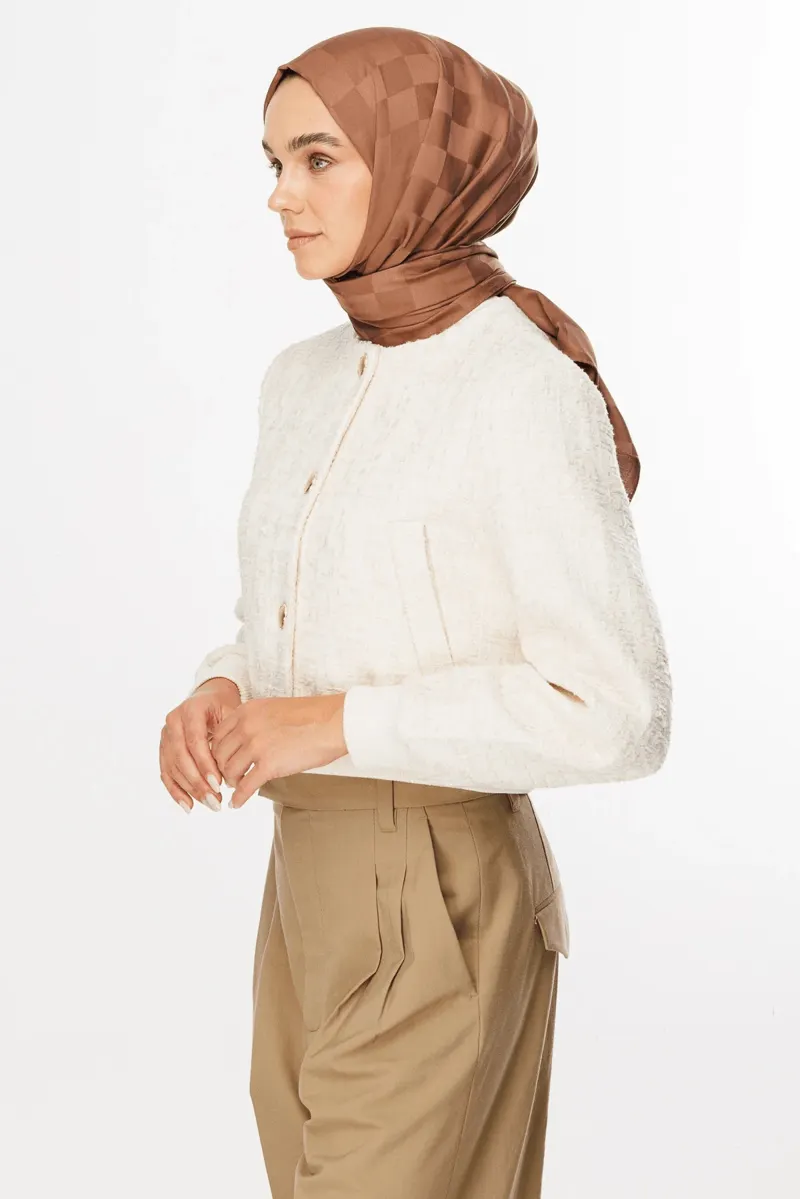 Yalı Dama Desen İpeksi Jakar Şal