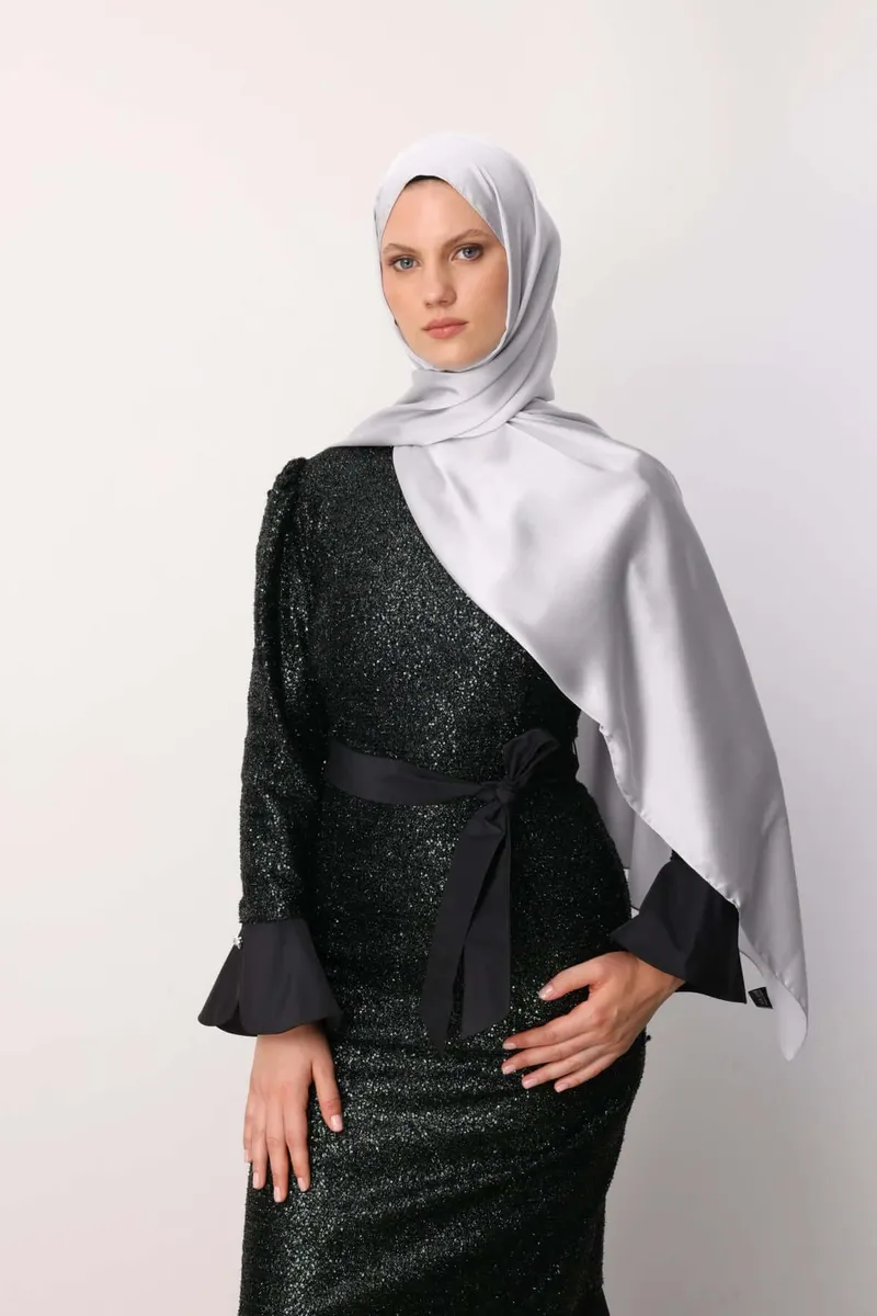 Açık Gri Diamond Aura Şal