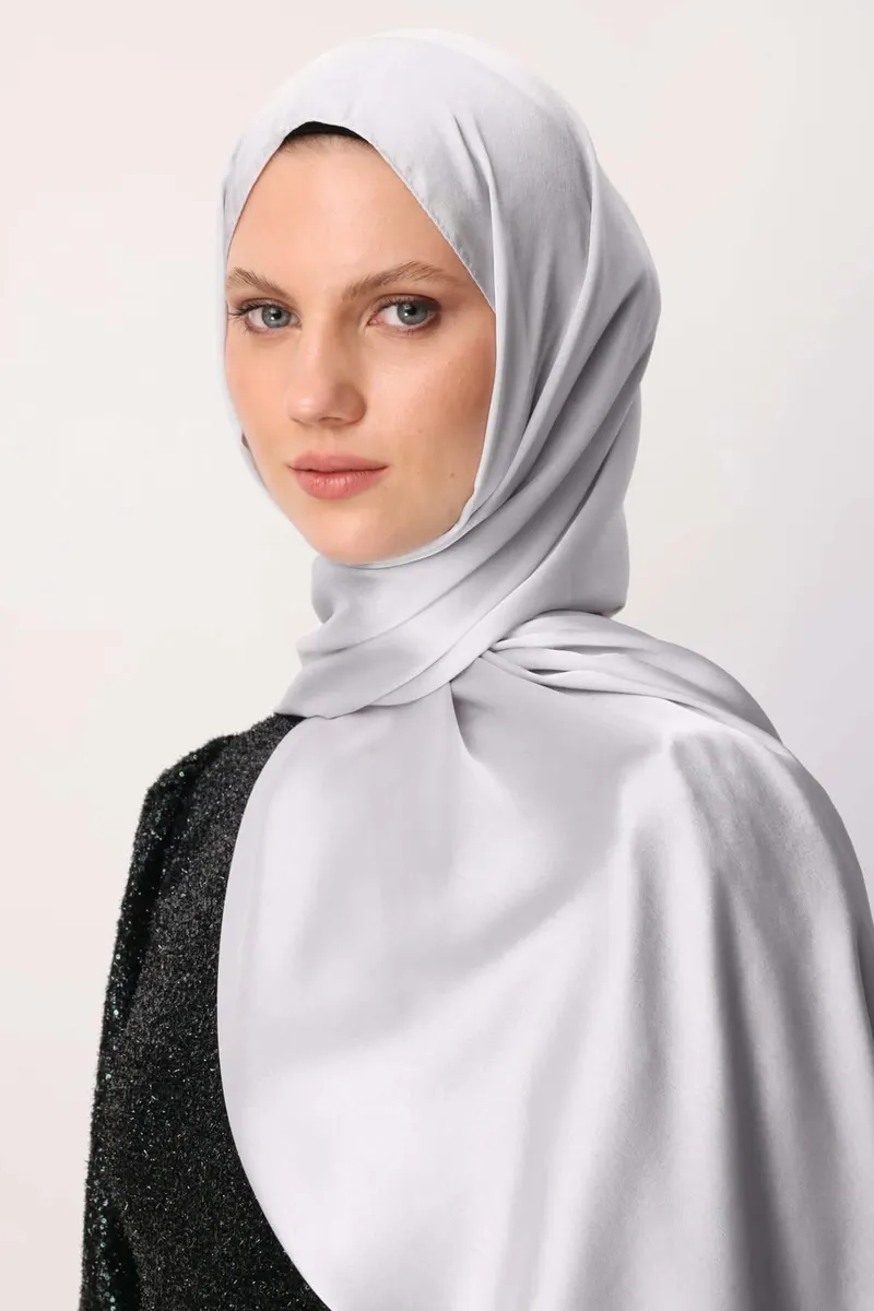 Açık Gri Diamond Aura Şal