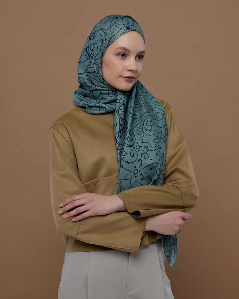 Duman & Lacivert Efsunlu Desen Şal - 70