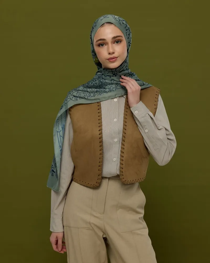 Duman & Lacivert Harem Rüyası Desen Şal - 70 · görsel 4