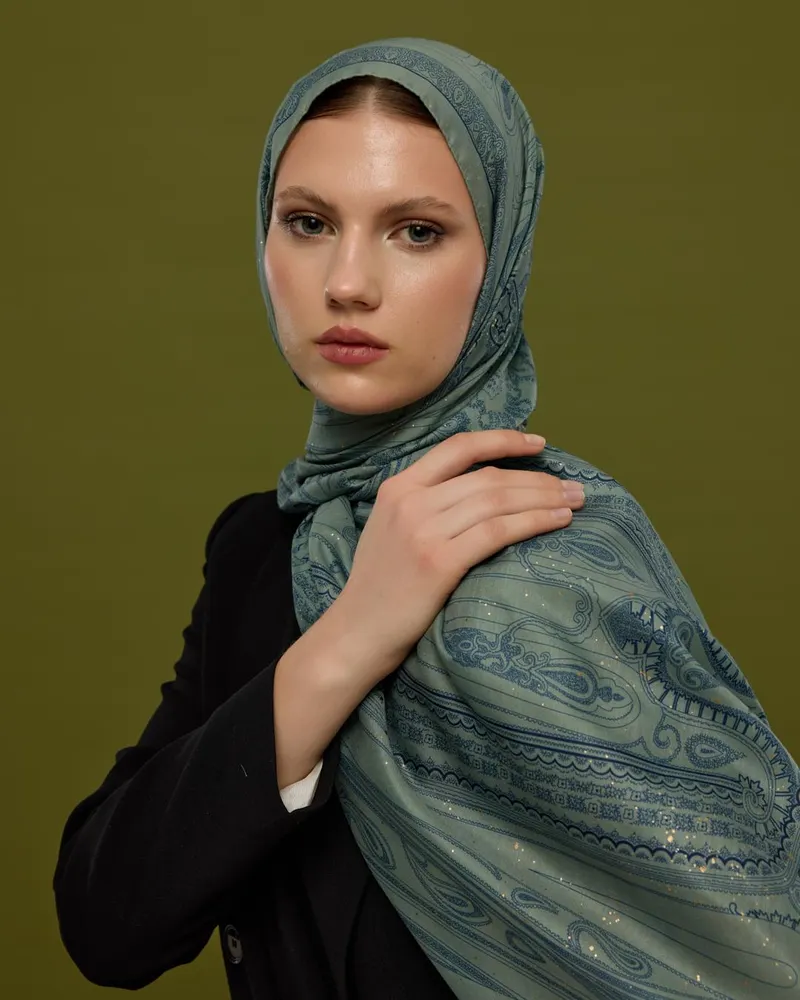 Duman & Lacivert Hürrem Desen Şal - 70 · görsel 3