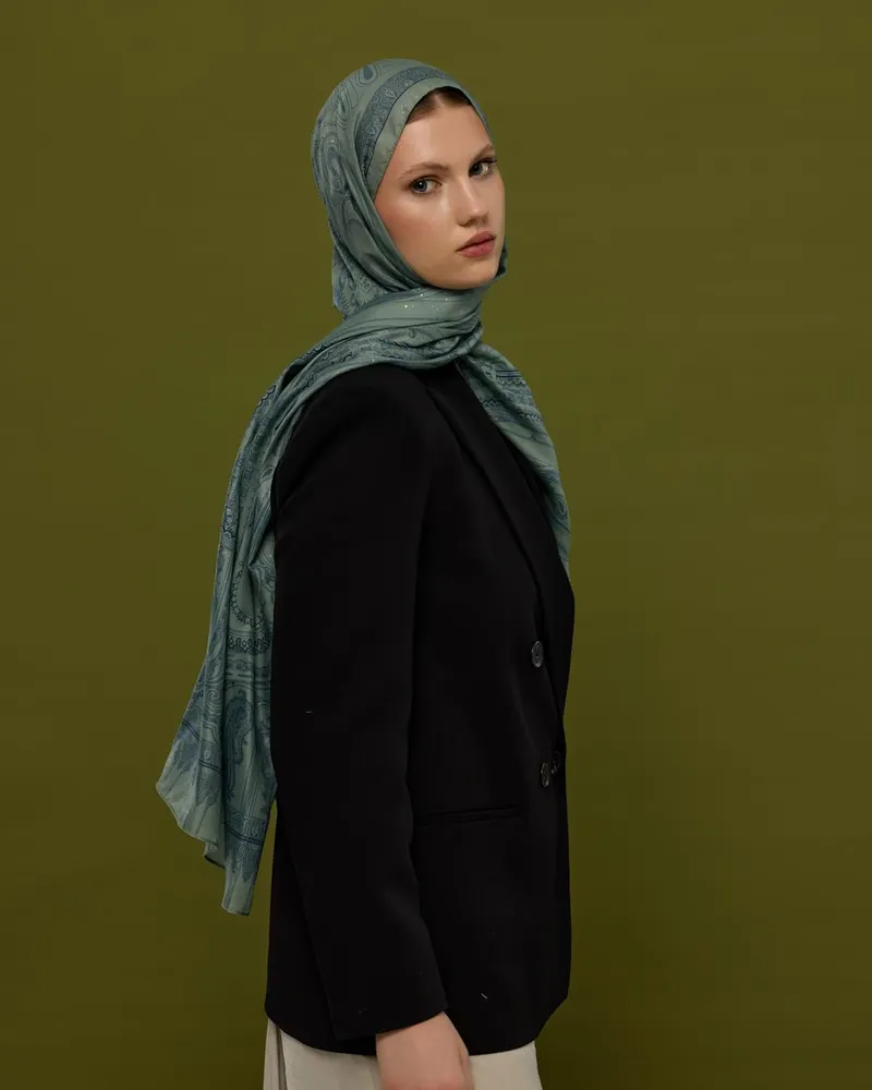 Duman & Lacivert Hürrem Desen Şal - 70 · görsel 4