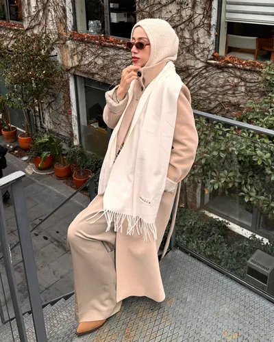 Ekru İthal Kaşmir Atkı · Ekru İthal