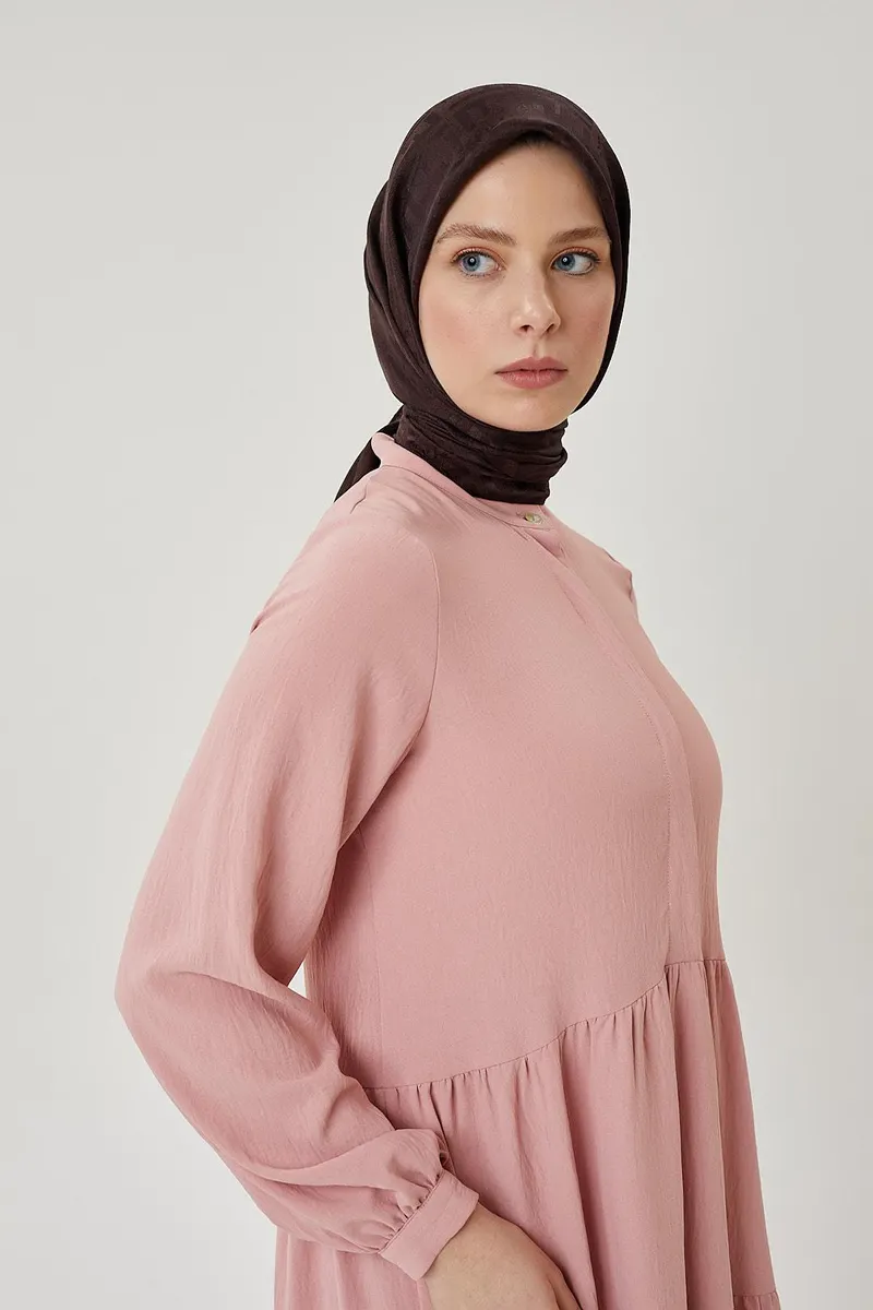 Acı Kahve F Desen Parlak Jakar Eşarp
