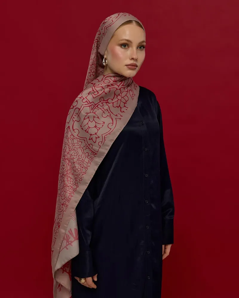Fildişi & Gülkurusu Harem Rüyası Desen Şal - 10 · görsel 3