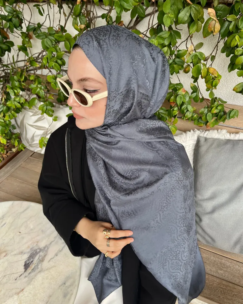 Füme Lavin Desen Jakar Şal · görsel 2