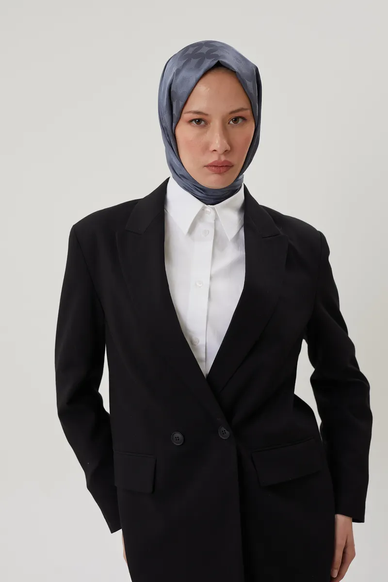Füme Rise Desen Jakar Şal · görsel 2