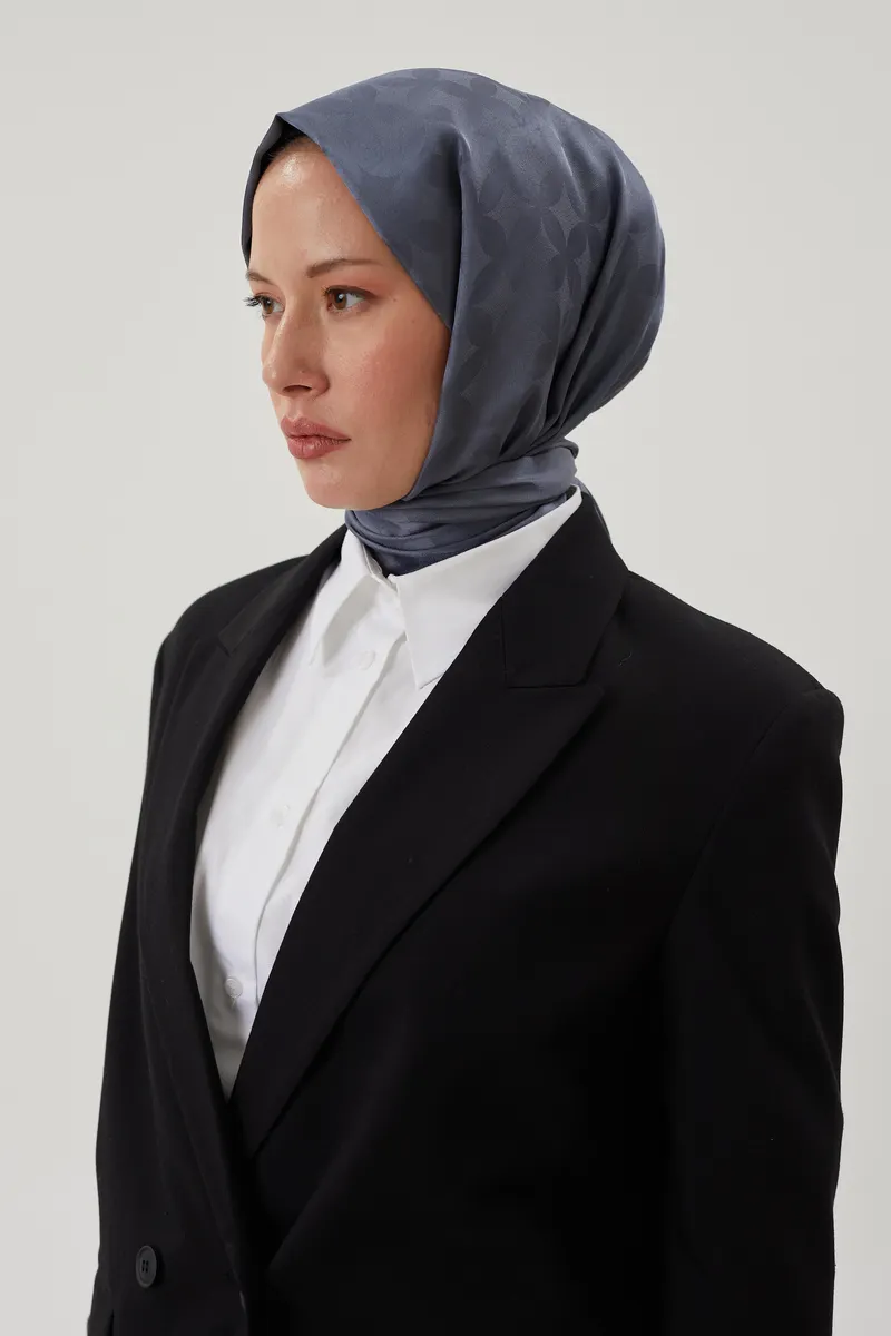 Füme Rise Desen Jakar Şal · görsel 4