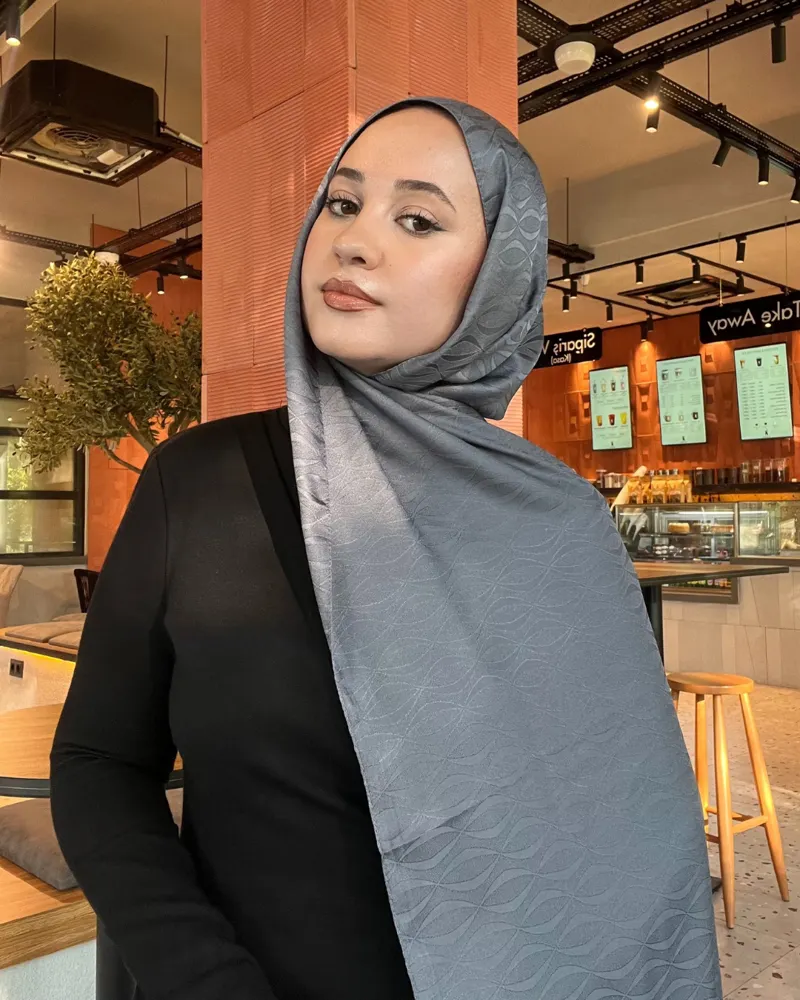 Füme Shine Desen Jakar Şal