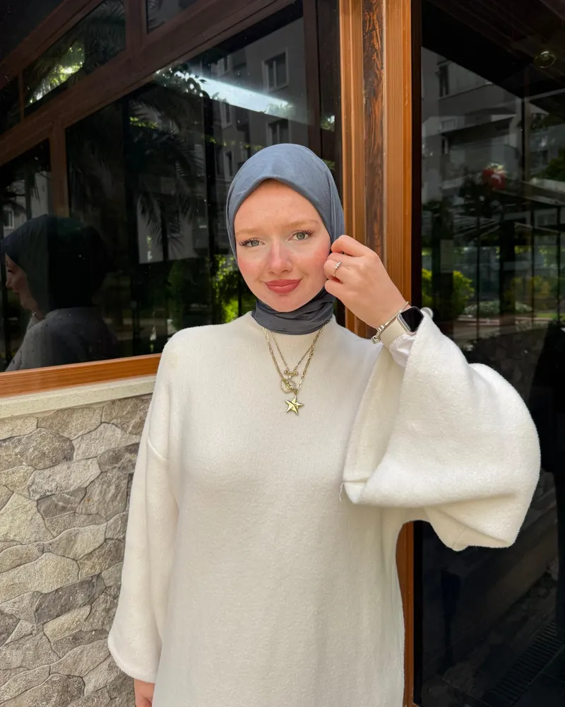 Füme Zikzak Lyocell Bambu Jakar Eşarp