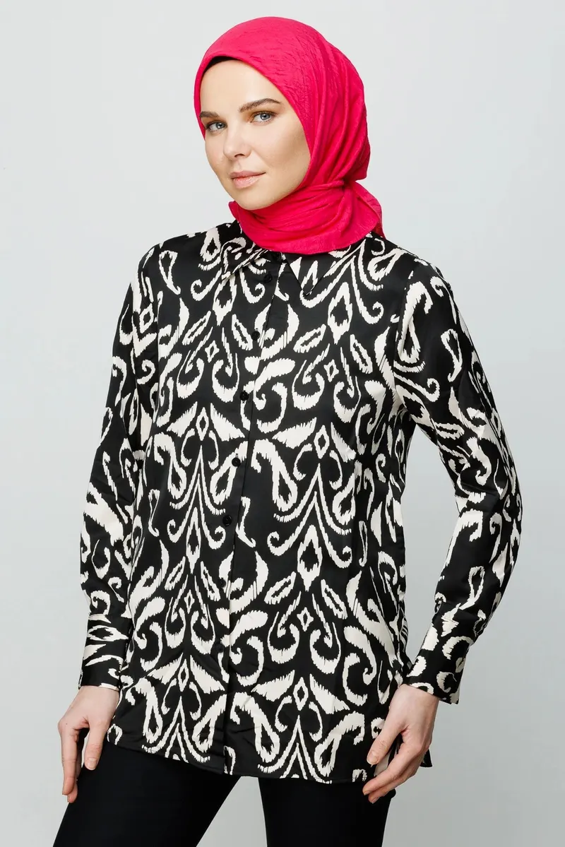 Fuşya Bambu Eşarp · görsel 2