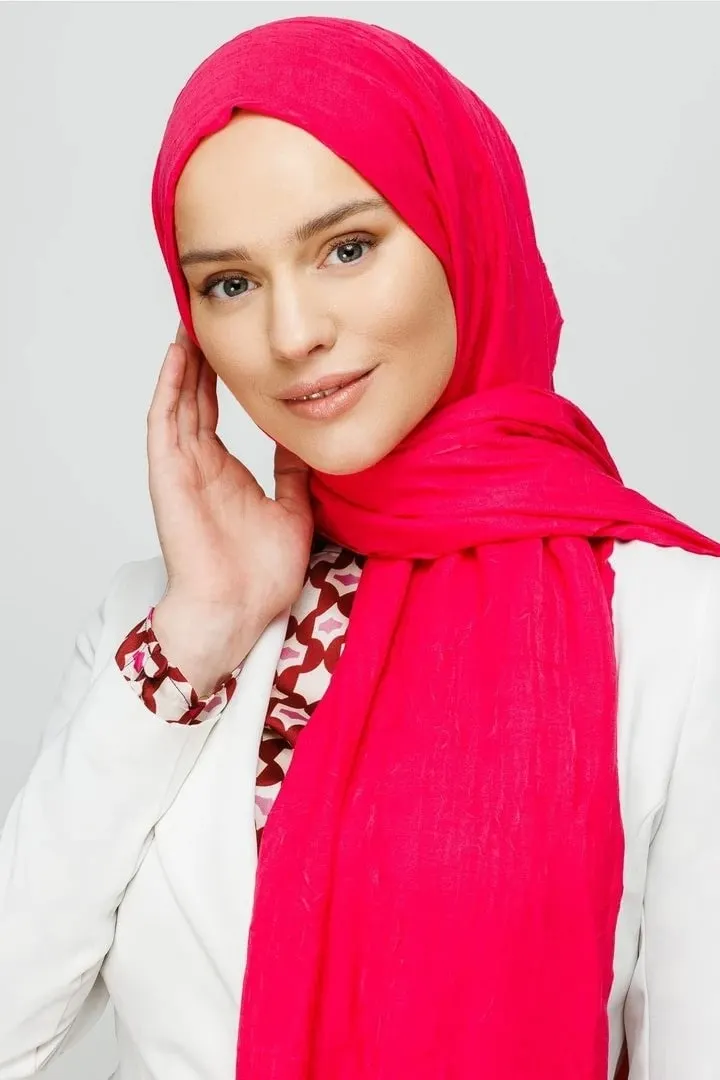 Fuşya Bambu Şal