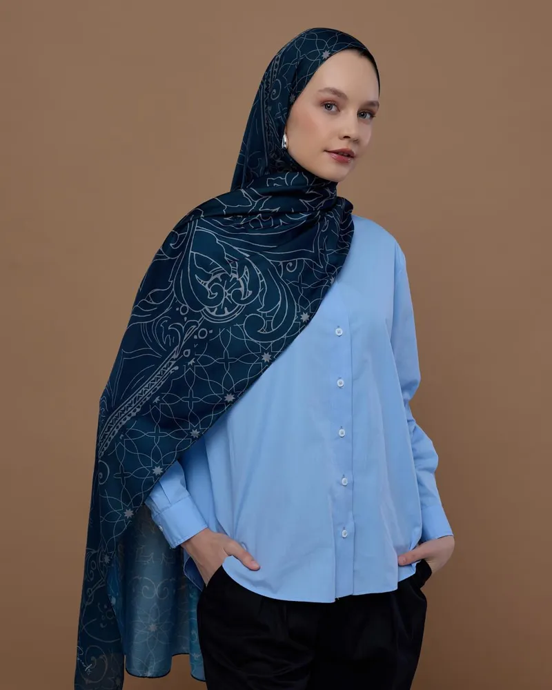Gece & Taş Efsunlu Desen Şal - 57