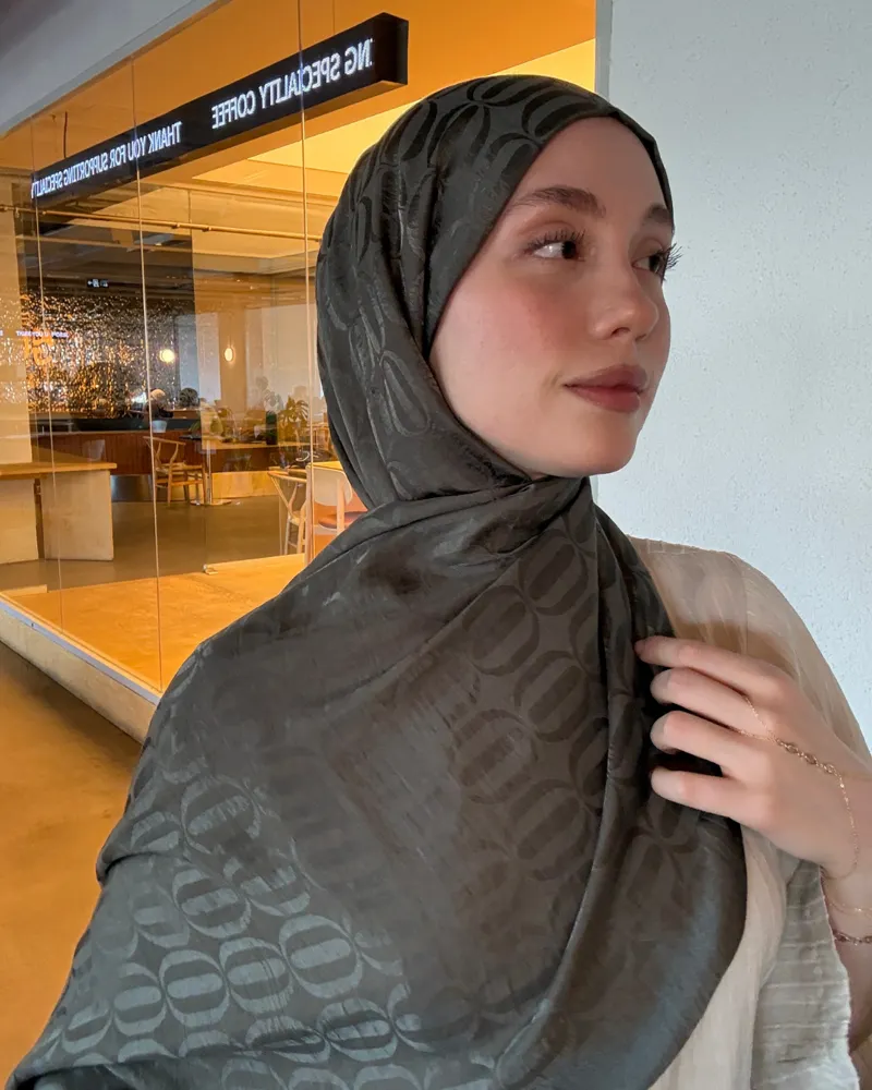 Gri Nova Desen Jakar Şal
