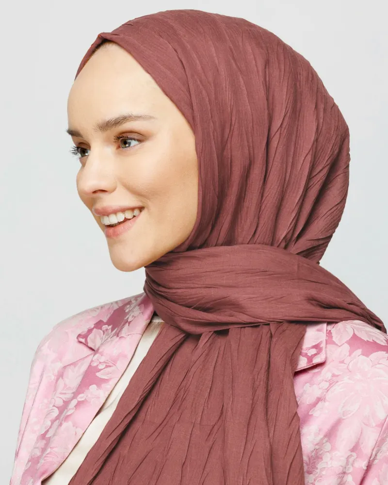 Gül Kurusu Piliseli Bambu Şal