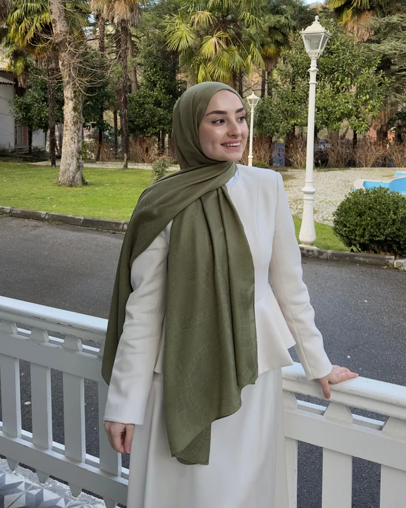 Haki Döngü Desen Jakar Şal