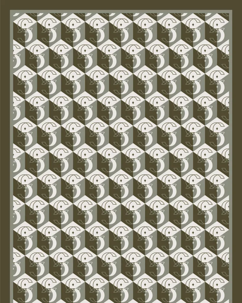 Haki Icon Vual İpek Şal · görsel 4