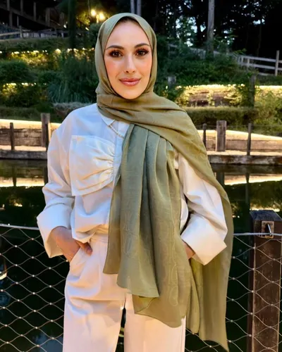 Haki Imannoor Aura Desen Pamuk Jakar Şal · Haki Imannoor
