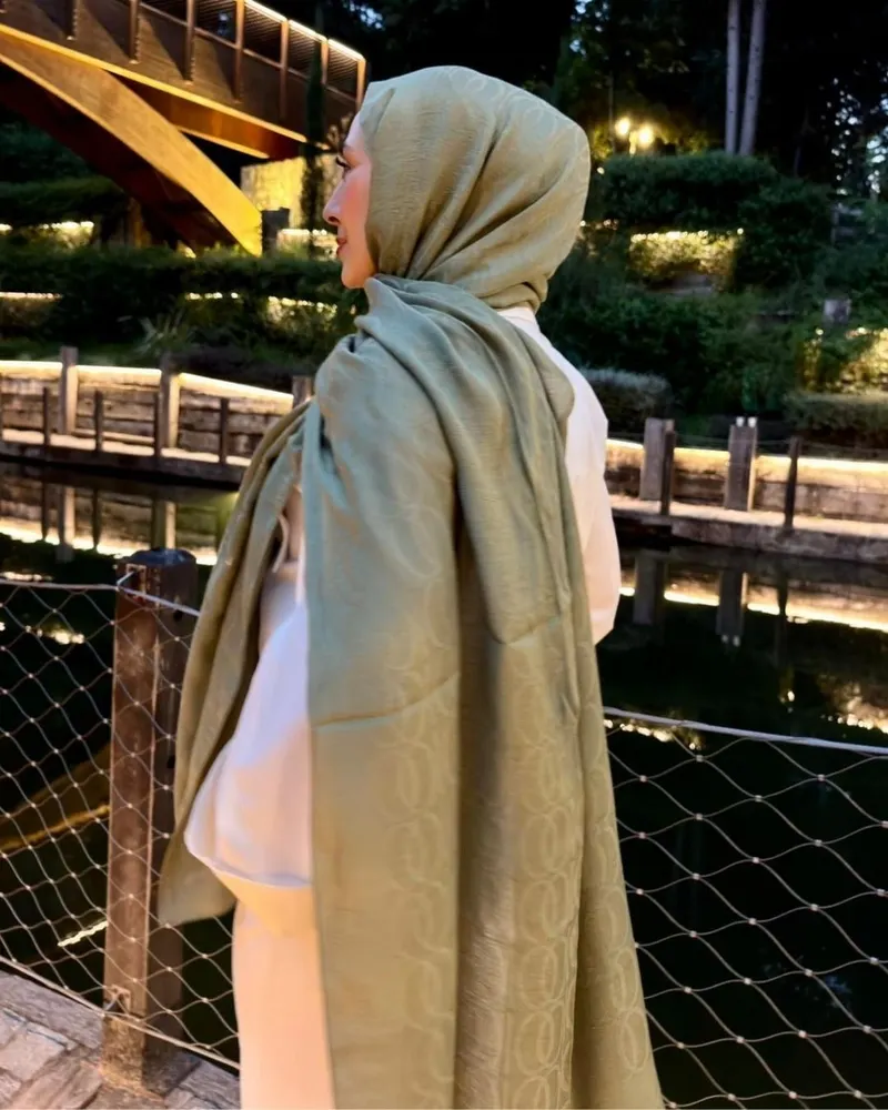 Haki Imannoor Aura Desen Pamuk Jakar Şal