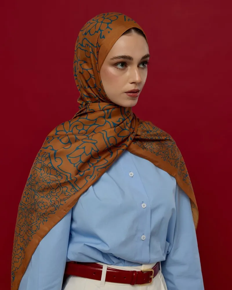 Hardal Zerafeti & Safir Harem Rüyası Desen Şal - 22