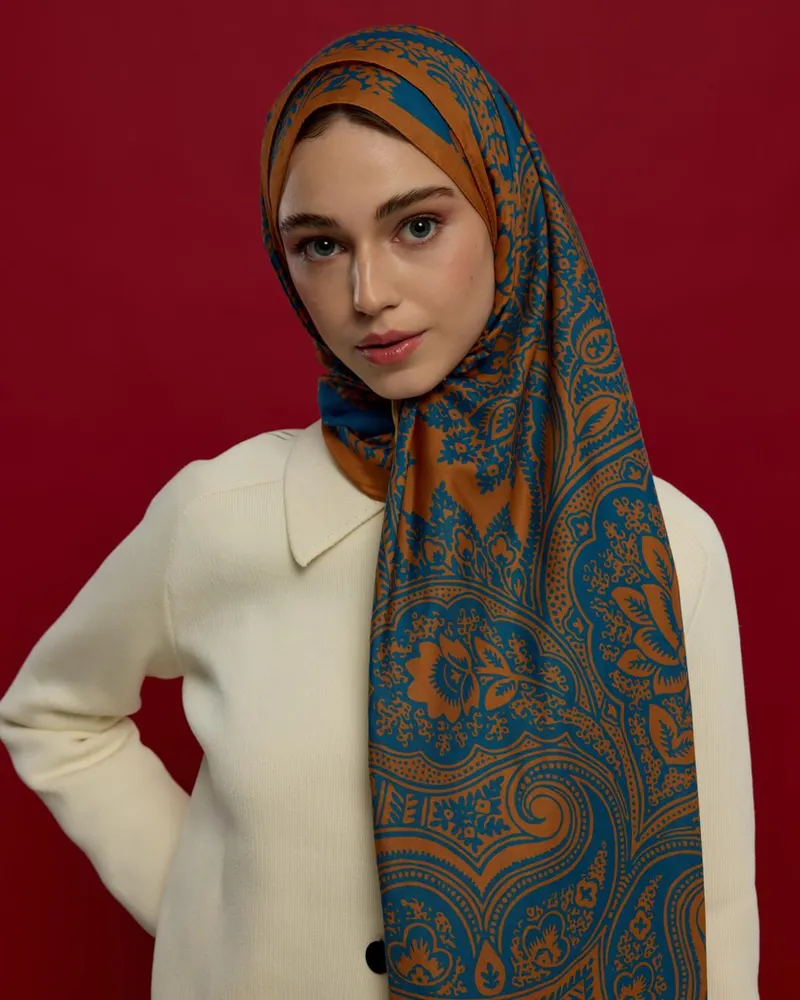 Hardal Zerafeti & Safir Sultani Desen Şal - 22