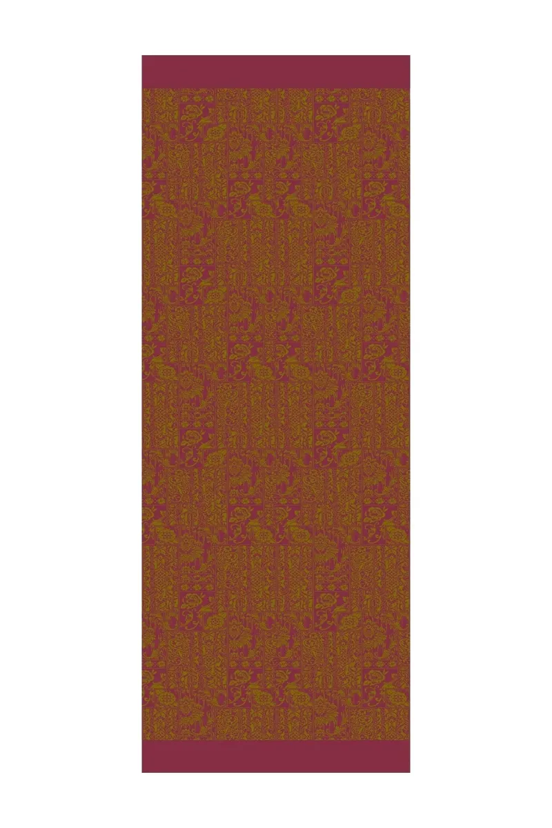 Yağ Yeşili-Mürdüm Henna Desen Çift Taraflı Şal · görsel 2