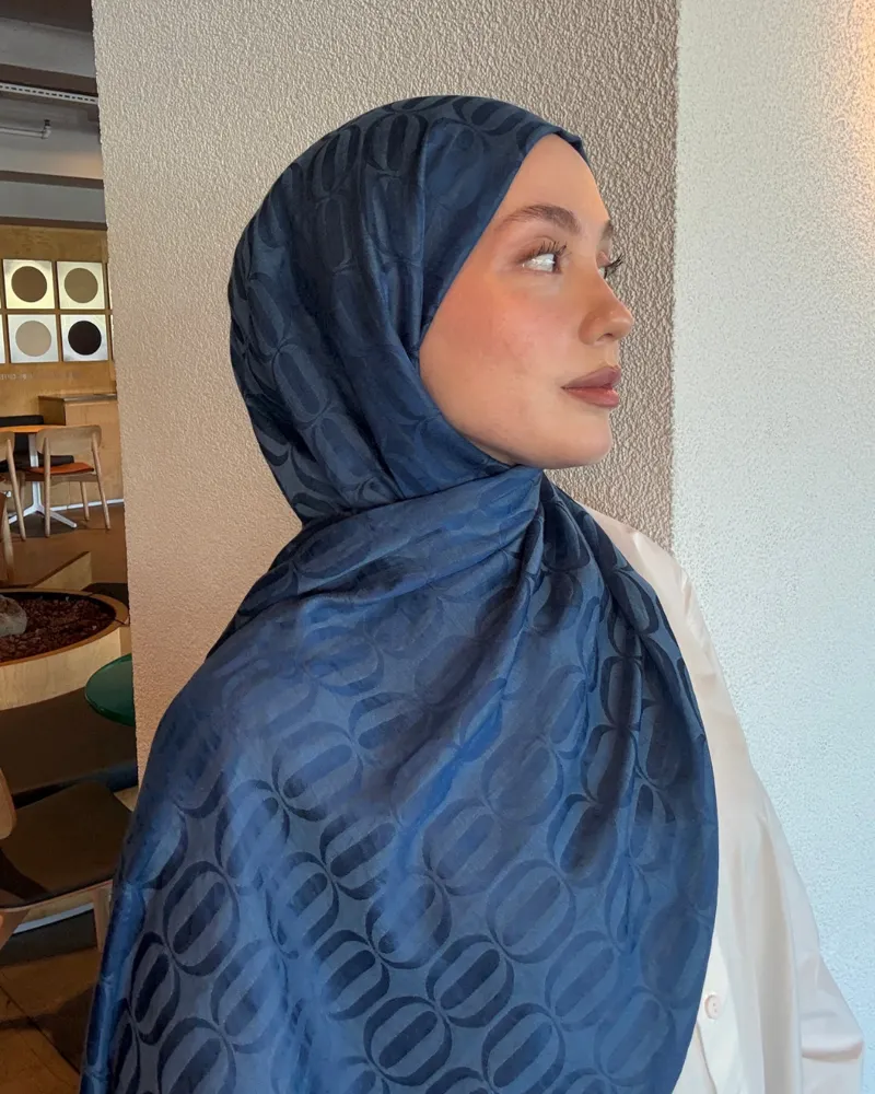 İndigo Nova Desen Jakar Şal